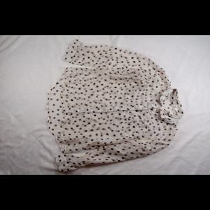 Sheer button down top